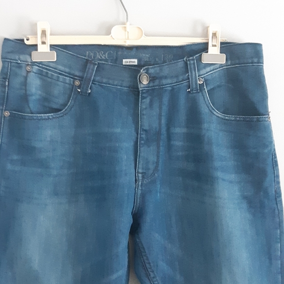 PD&C Men's Garet Blue Straight Fit Jeans - Size 36W x 32L - Picture 11 of 11